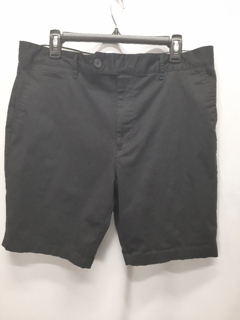 Structure Men’s Black Chino Shorts Size 36 Flat Front Stretch Cotton Preppy